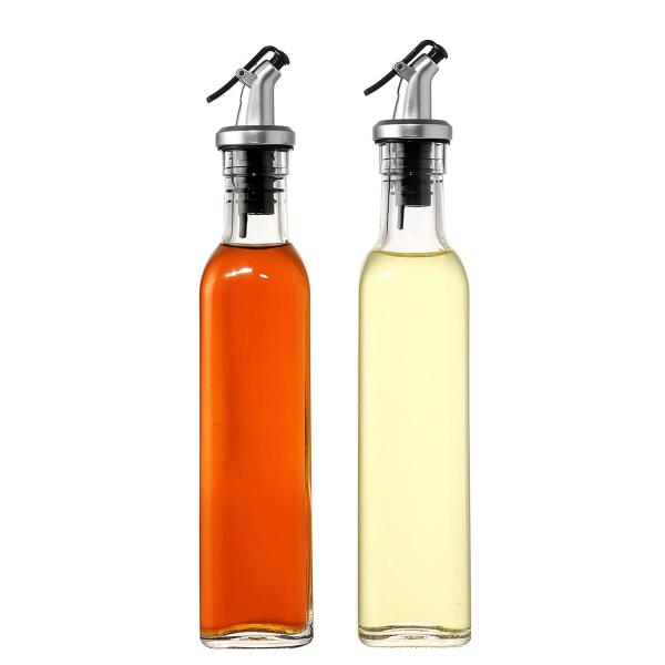 350ml 500ml Thickened Crystal Glass Bottles Olive Oil And Vinegar Dispenser Set