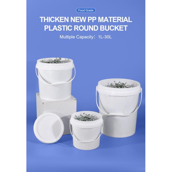 Wholesale Round Durable 5L 10L 20L 5Gal Plastic Bucket with Screw Top for Food Storage