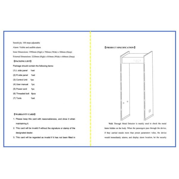 Waterproof Security Walk Through Body Scanners With Led Light Alarm Metal Detection