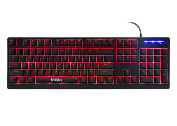 Cheap Mechanical Feeling 104 key keyboard , Backlit Ergonomic Keyboard 3 Color Adjustable for sale
