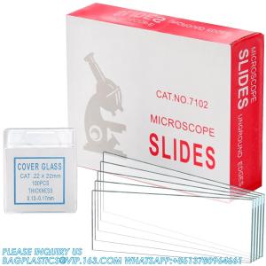Quality Microscope Slides And Covers, Blank Glass Slides For Microscope Set - 300 Slides, 300 Coverslips, For Microscopy wholesale