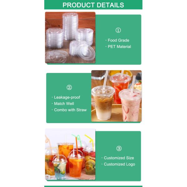 Disposable Customized Cup Lid Plastic Cup Dome Lid PP Clear Coffee Juice Cup Lid