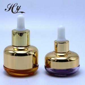 Quality Flat Shoulder Essential Oil Dropper Bottle Electroplating 2Oz Tincture Bottles wholesale