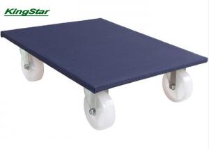 Structured Surface 4 Wheel Floor Dolly With 125mm White PP Swivel Casters