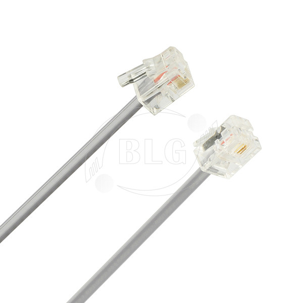 Stranded 7 / 0.12 Mm Telephone Line Cable With Two Cores 1.8 M RJ11