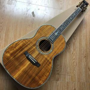 China All Solid KOA Top 00045 Style 39 Acoustic Guitar Classic Guitar Head Style with Fishman EQ 301 Full Abalone Binding on sale
