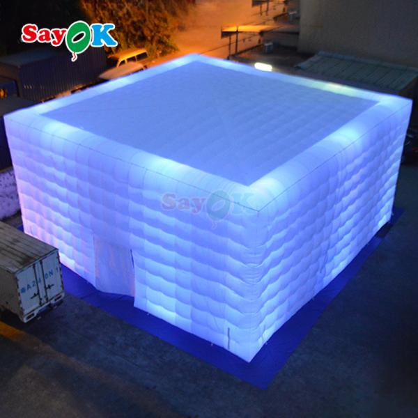 Waterproof Oxford Cloth Large LED Light Inflatable Party Event Tent For 200 People