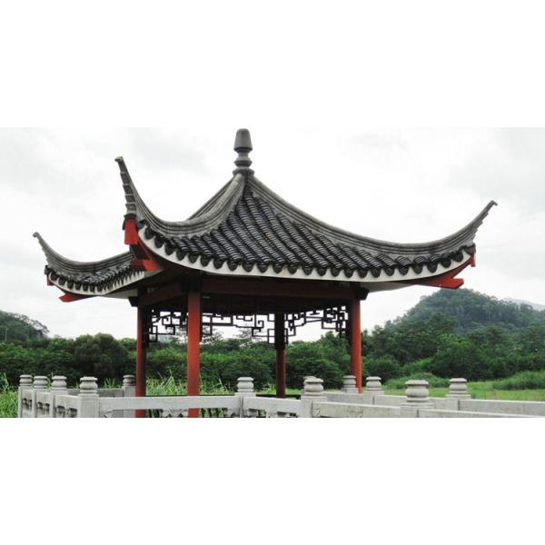 Chinese Ceramic Roof Tiles House 150mm 110mm Grey Wooden Roof Tile