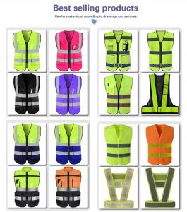 China High Visibility Work Safety Vest Breathable Reflective LED Flash on sale