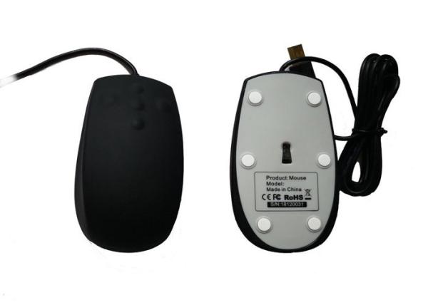Cheap NEMA4X Medium Wired Computer Mouse , Red Optical LED / WEEE Cert Light Up Mouse for sale