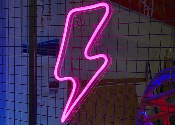 Cheap Lightning Bolt Neon Sign Remote Control Lightning LED Neon Signs Big Size Handmade Visual Artwork Home Wall Decor Light for sale