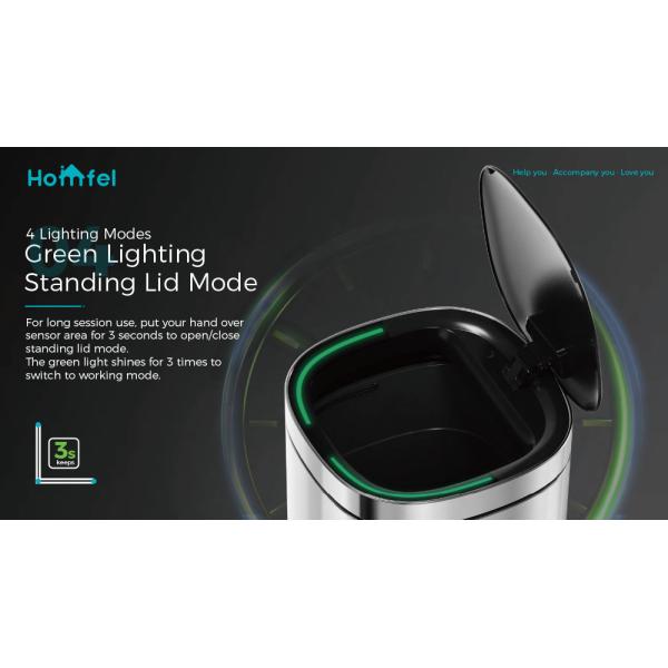 Stylish Big Capacity Household Motion Sensor Trash Bin with Automatic Function and Stainless Steel Design