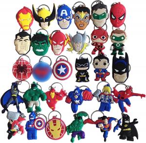 Quality Cartoon Keychains Key Goodie Bag Stuffer Christmas Gift Holiday Charms Kids Birthday Party Favors School Carnival wholesale