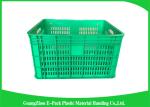 Space Saving Heavy Duty Plastic Crates , Stackable Storage Containers Nested