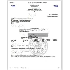 Guangzhou V-Solution Telecommunication Technology Co., Ltd. Certifications