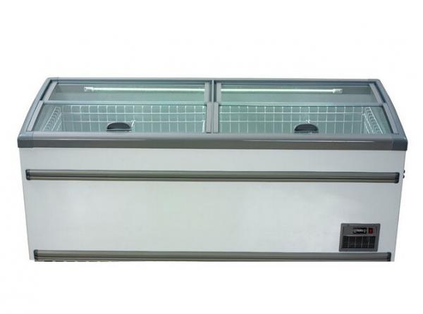 Glass Door Combined Supermarket Island Freezer / Display Freezer Automatic Defrost