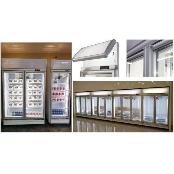 500L Glass Door Supermarket Upright Display Freezer