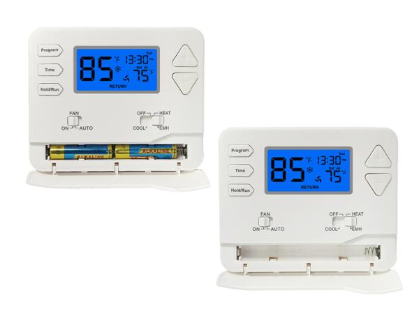 Cheap Heat Pump Thermostat with Large Digital LCD Display Non Programmable Multi-Stage Electrical or Gas Systems for sale