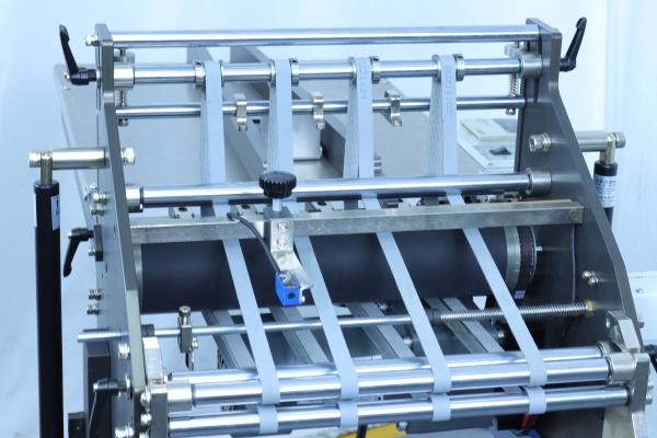 Cheap Paper Folding Vertical Stacker Machine Motor Driving Type 320mm Width for sale
