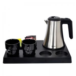 Quality 0.8L Stainless Steel Electric Kettle With Coffee Wooden Tray Set wholesale