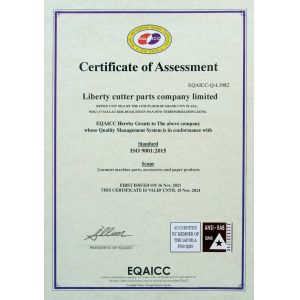 Liberty Cutter Parts Company Limited Certifications