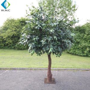 Quality Customized Design Artificial Evergreen Trees , Wood Trunk Faux Oak Tree wholesale
