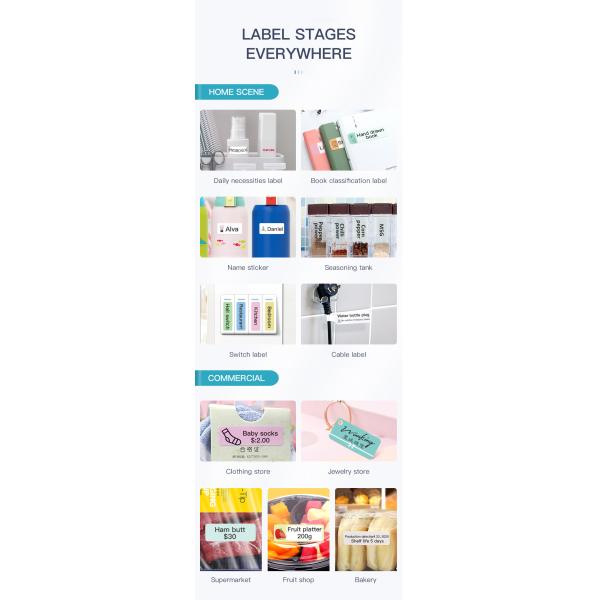 30mm/s 24mm Label Barcode Printer Machine No Ink USB Bluetooth