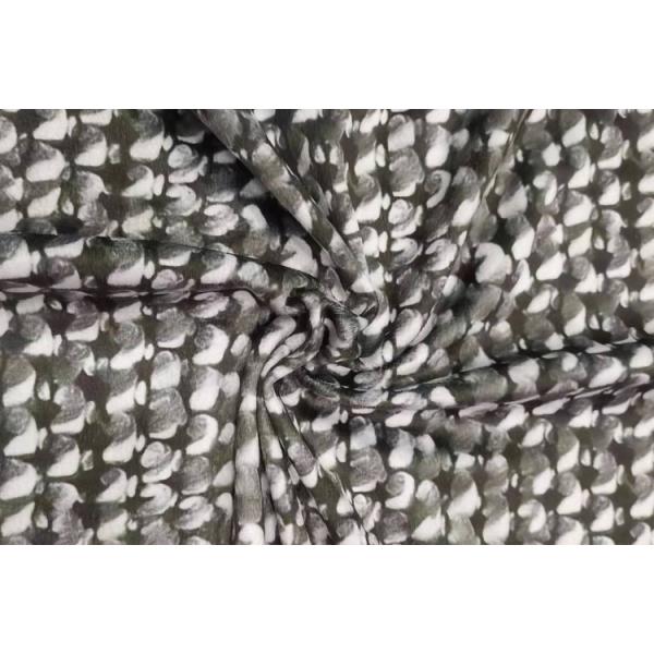 Recycled 100 Polyester China Supplier Top Selling Short Plush Digital Print Custom Velvet Fabric Printing for Dress