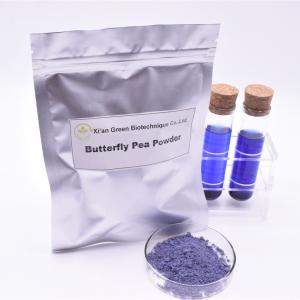 China 450 Mesh Natural Food Colorings Anthocyanin Butterfly Pea Flower Powder on sale