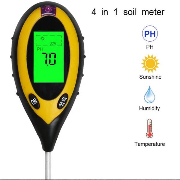 Soil Light Test Range 0-2000 PH Meter Moisture Tester for Potted Plants Gardens 4 in 1