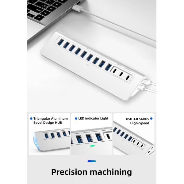Laptop USB C Port Hub USB High Speed 3.1 Hub USB C Charging Hub