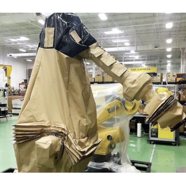 Reusable Robot Arm Cover Protective For FANUC KUKA In Sand Blasting Workshop