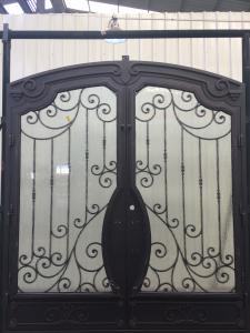 Quality Beautiful Copper Finished Double Iron Entry Door wholesale
