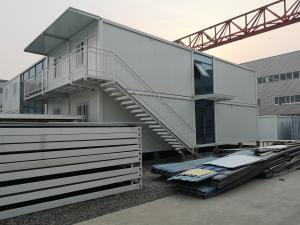 China Modular Prefab Storage Container Homes Anti Seismic Two Storey Houses on sale