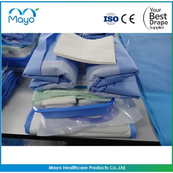 Obstetrics Sterile Caesarean Drape Disposable Surgical Packs With Collection Pouch