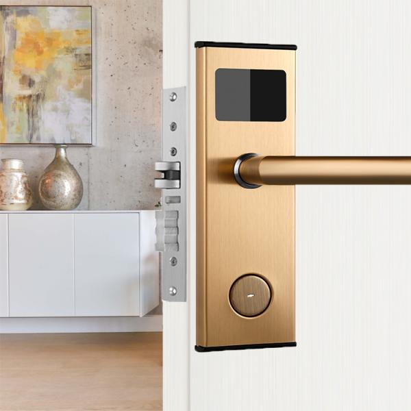 Gold Color RFID Key Card Door Locks for Hotel Guesthouse Apartment