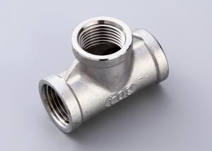 China 150LB PN25 SS304 Threaded Pipe Fittings , Threaded Tee Fitting on sale
