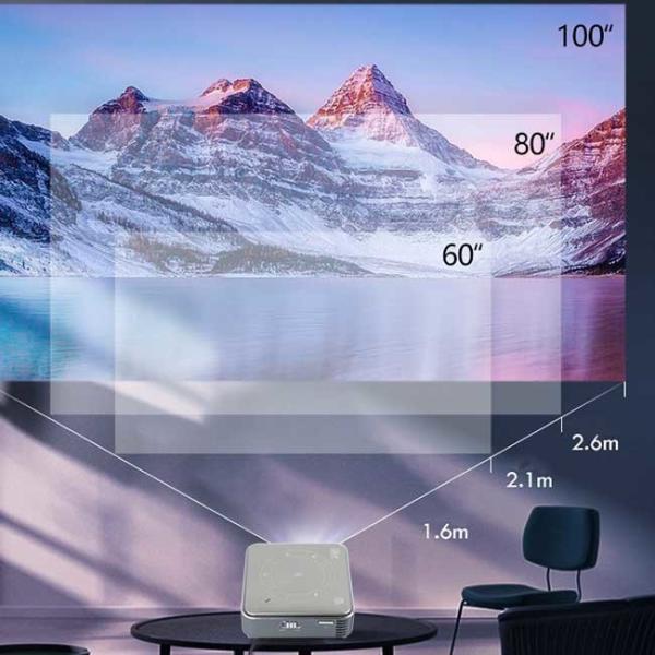 SP02 65 Lumens Mini DLP Smart Projector 4k Active 3D 1-5m Distance