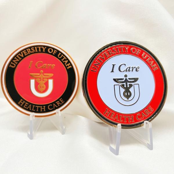 Custom Metal Brass Copper Bronze Challenge Coin Laser Logo Print blank gold Coins for Engraving