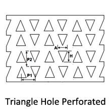 triangle hole perforated