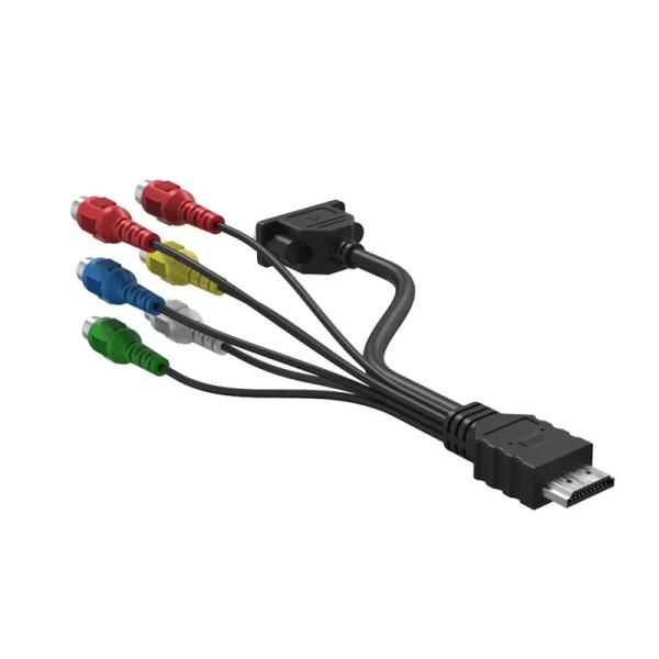 Customized 0.5 1 2 M Multi Component Games Audio Video AV Cable to RCA for TV Brand PS2 PS3 Play Station 6 RCA AV Cable Console Game Computer