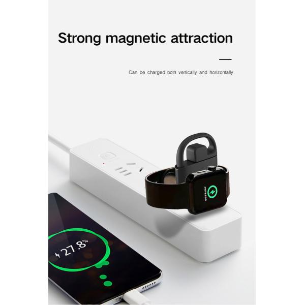 Lightweight White Apple Watch Wireless Magnetic Charger 5V Input Voltage