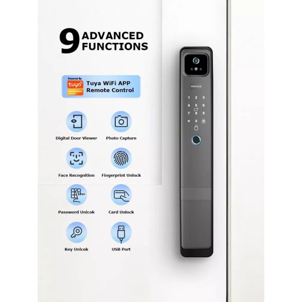 3.5 Inch Large Screen Inside Peephole Smart Door Lock