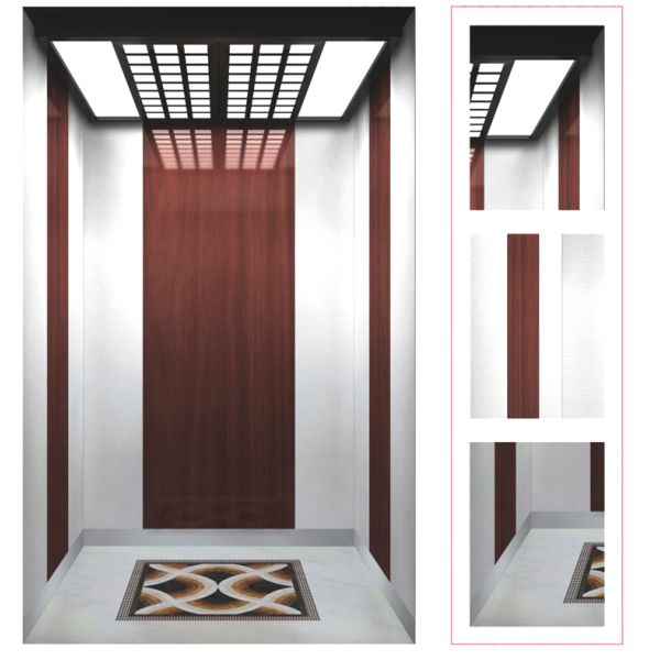 Solid Surface Resin Stainless Steel Sheet Mirror Elevator Cabin for Passenger Elevator Lift Cabin