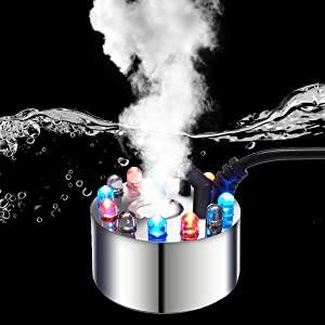 Quality Indoor LED Mister Fogger with Light Witch Cauldron Diffuser Fountain Pond Fog Machine Ultrasonic Atomizer wholesale