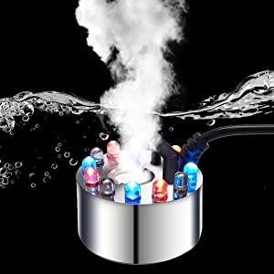 Cheap Indoor LED Mister Fogger with Light Witch Cauldron Diffuser Fountain Pond Fog Machine Ultrasonic Atomizer for sale