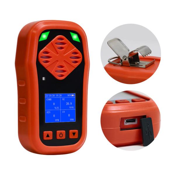 CE Portable Multi Gas Detectors 4 In 1 With LCD Display / Rechargeable Lithium
