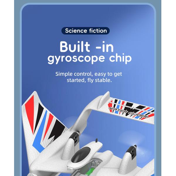 Rc Hydroplane Plane Toys Jet Fixed Wing 2.4g Remote Control Glider Foam Airplane Model Rc Plane for 8-13 Years Old