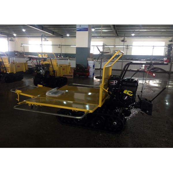 Mechanical Transmission Case Concrete Dumper , Auto Turning Powered Wheelbarrow Tracked