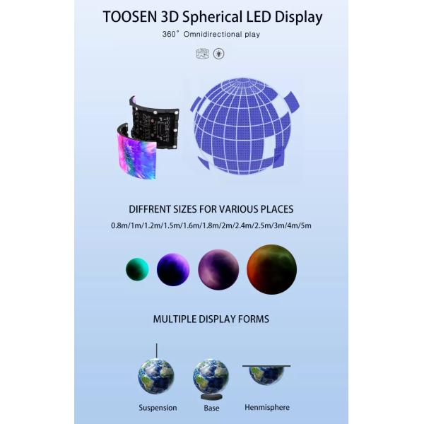 360 Degree P1.875 P2 P3 P4 P4.81 P5 P6 3D Ball Led Display Full Color